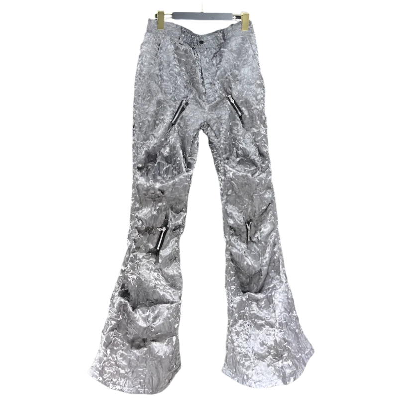 Plicated Flare Pants