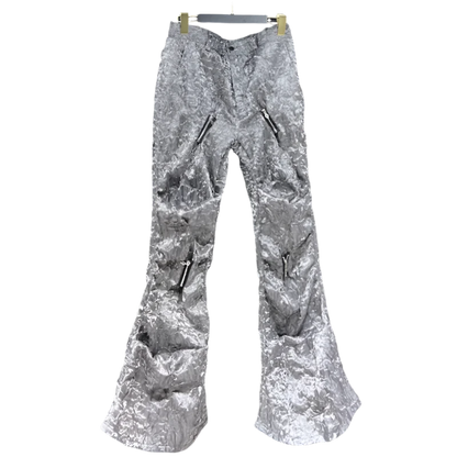 Plicated Flare Pants