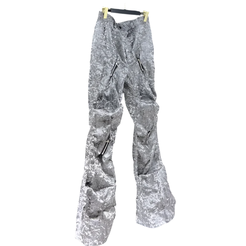 Plicated Flare Pants