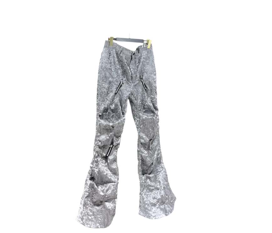 Plicated Flare Pants