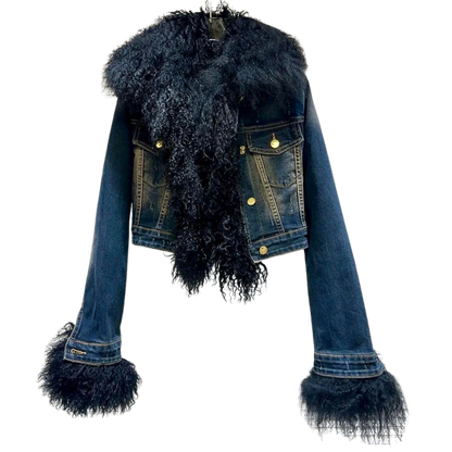 Lambswool Denim Coat