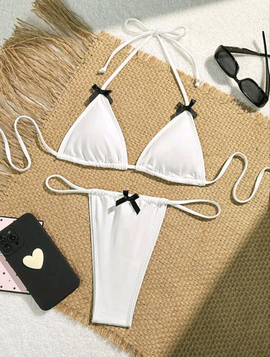 White Bow Bikini